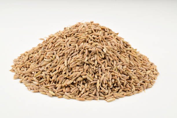 Indian spice jeera isolated on white background