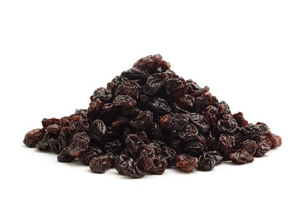 Currants(Zante currants ) isolated on a white background.
